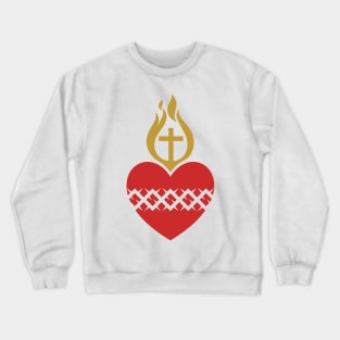 Christian illustration. Sacred Heart of Jesus. Crewneck Sweatshirt